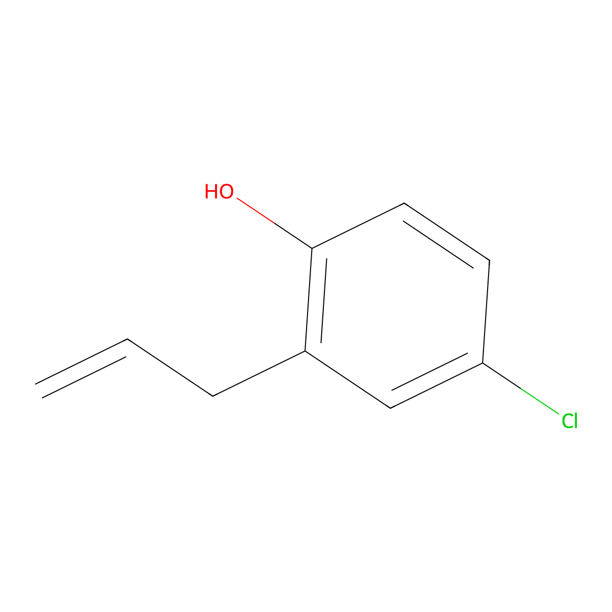 2-Allyl-4-chlorophenol molecular structure, CAS 13997-73-4