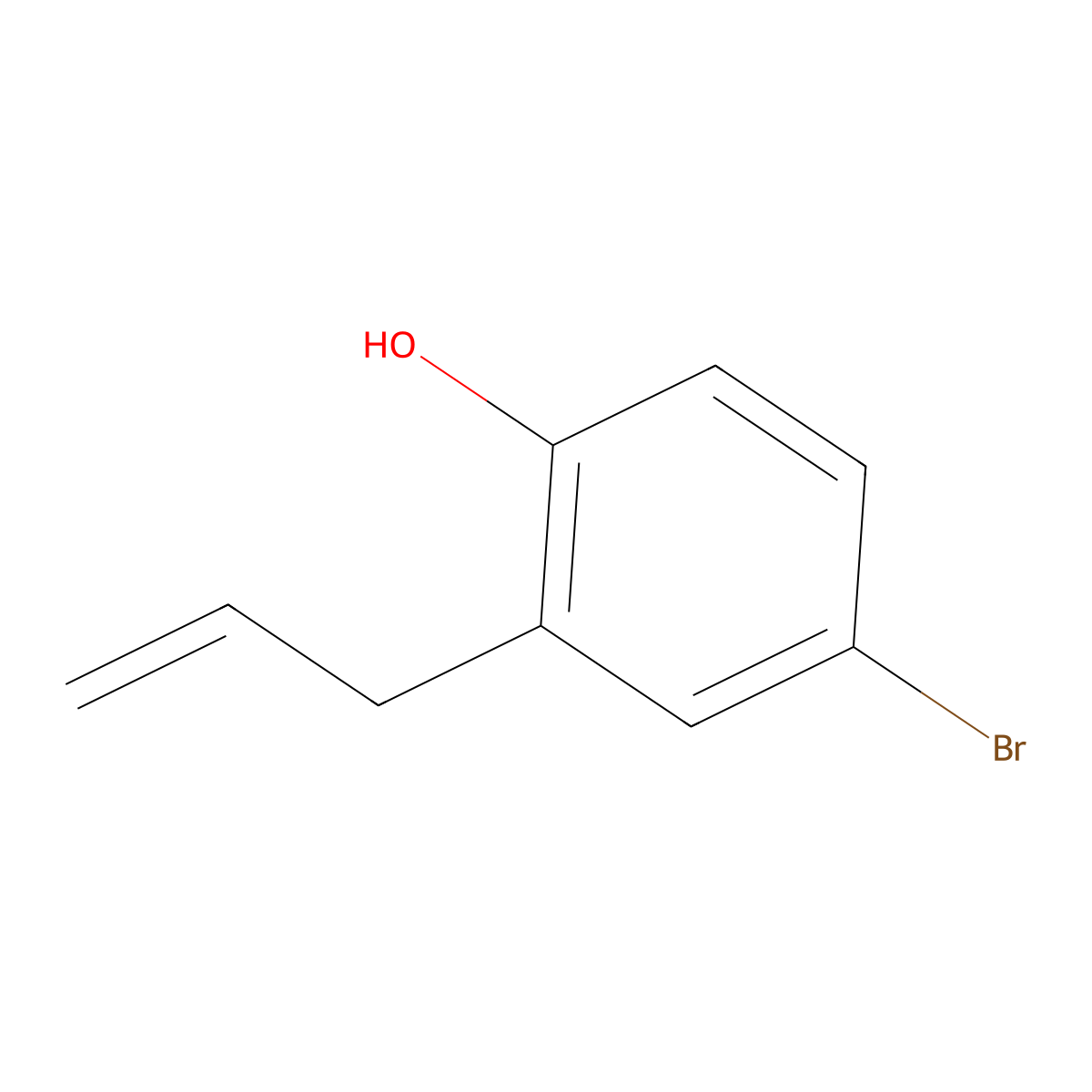 2-Allyl-4-bromophenol molecular structure, CAS 13997-74-5
