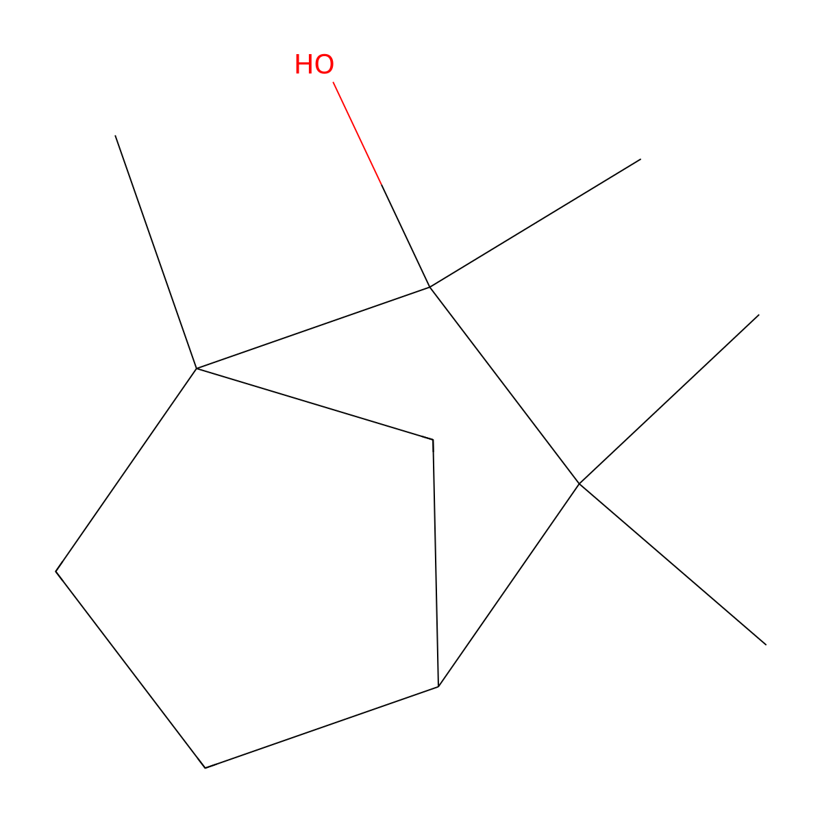 (1S,2R,4R)-1,2,3,3-tetramethylbicyclo[2.2.1]heptan-2-ol molecular structure, CAS 139974-53-1