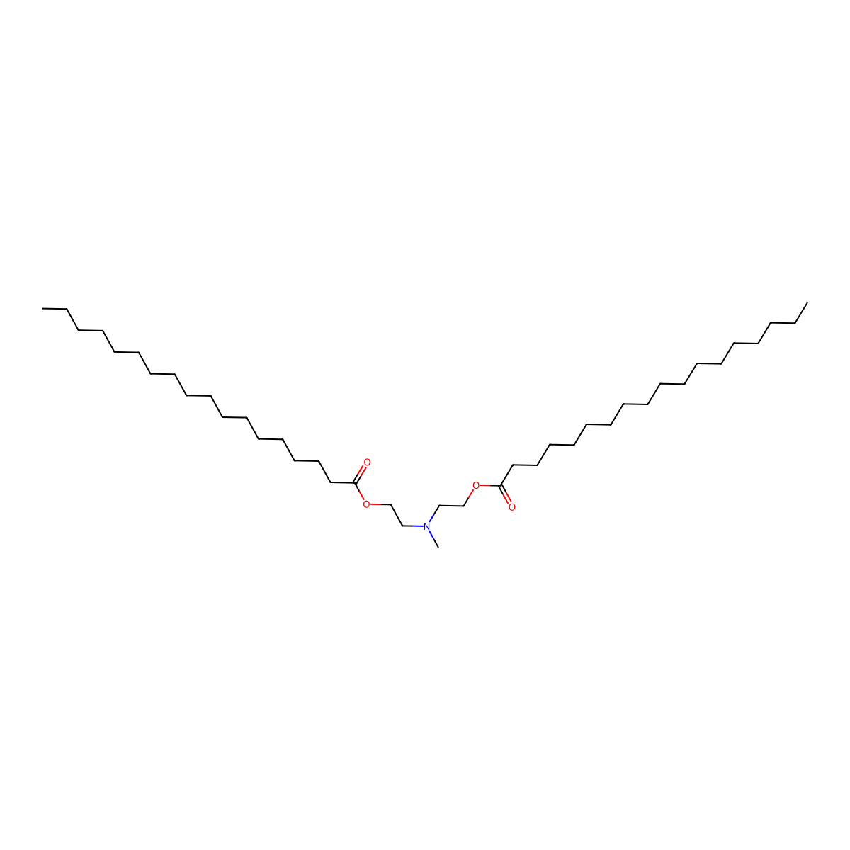 (Methylimino)diethane-1,2-diyl distearate molecular structure, CAS 13998-76-0