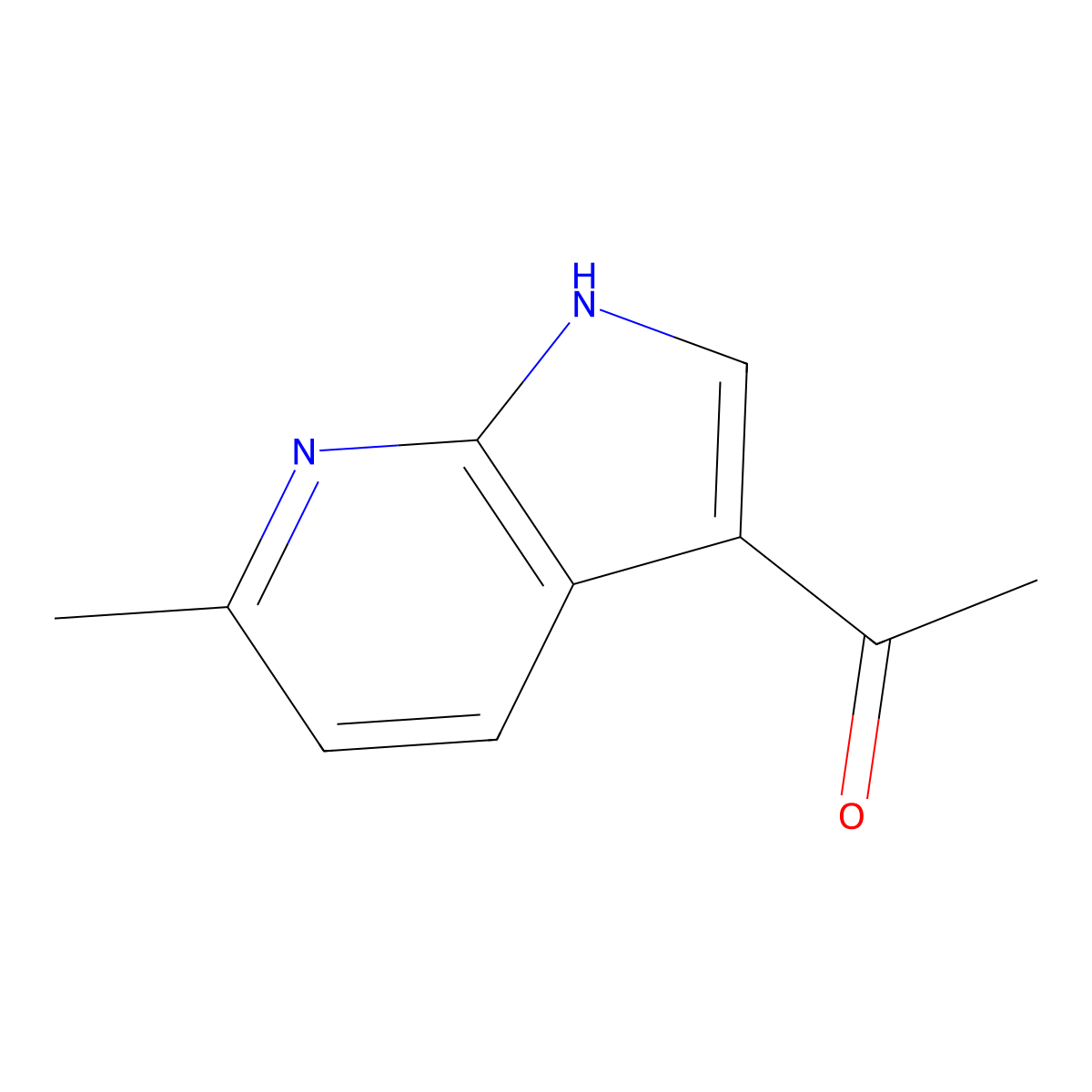 1-(6-Methyl-1H-pyrrolo[2,3-b]pyridin-3-yl)ethan-1-one molecular structure, CAS 1399849-64-9