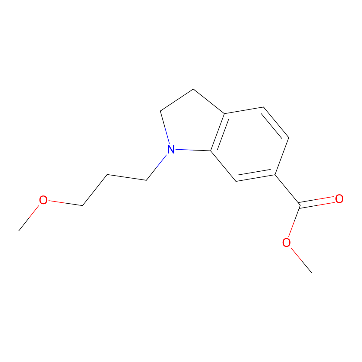 METHYL 1-(3-methoxypropyl)indoline-6-carboxylate molecular structure, CAS 1399849-68-3