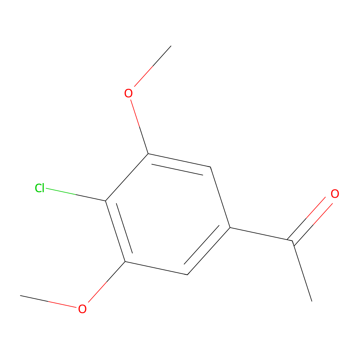 1-(4-Chloro-3,5-dimethoxyphenyl)ethanone molecular structure, CAS 1399849-87-6