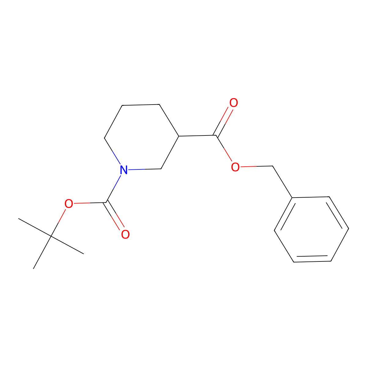 Benzyl 1-Boc-piperidine-3-carboxylate molecular structure, CAS 139985-95-8
