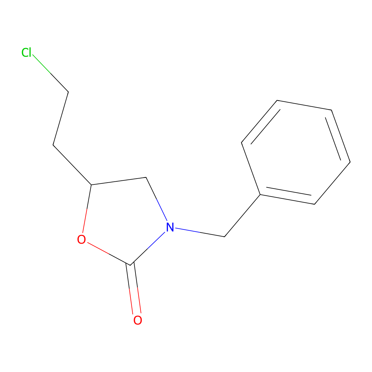 3-Benzyl-5-(2-chloroethyl)-1,3-oxazolidin-2-one molecular structure, CAS 13999-27-4