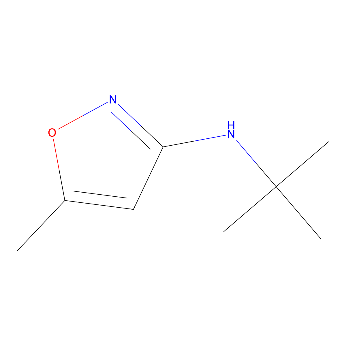 3-(tert-Butylamino)-5-methylisoxazole molecular structure, CAS 13999-34-3