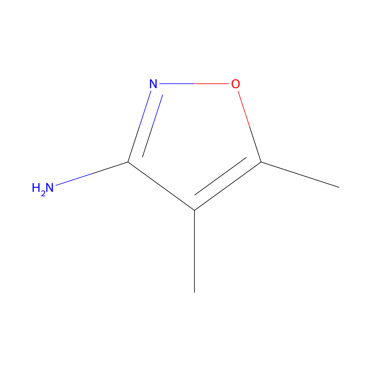 4,5-Dimethylisoxazol-3-amine molecular structure, CAS 13999-39-8