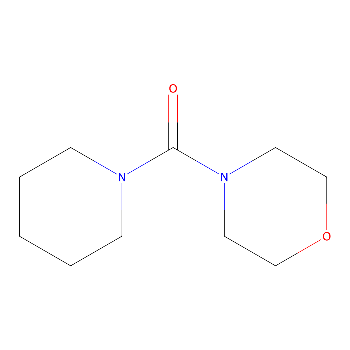 Morpholin-4-yl(piperidin-1-yl)methanone molecular structure, CAS 139994-67-5