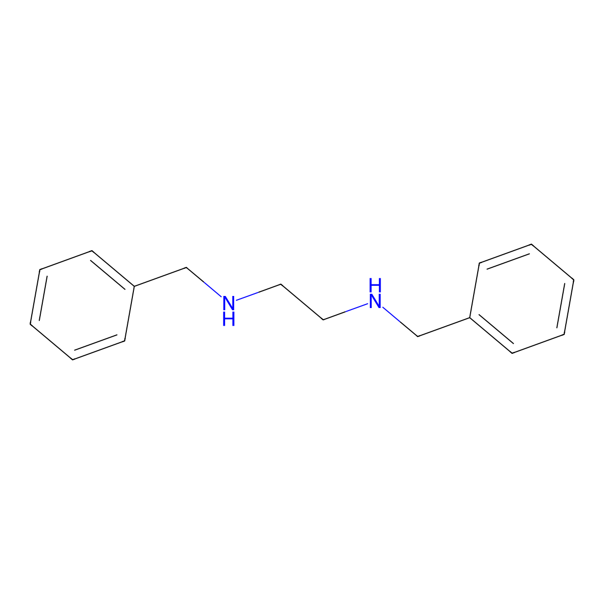 Benzathine molecular structure, CAS 140-28-3