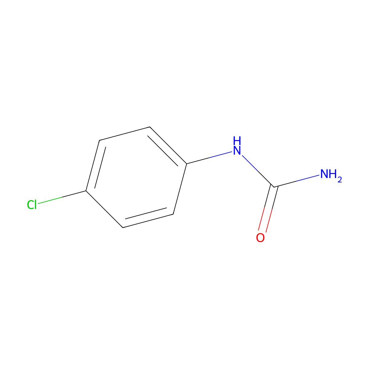4-Chlorophenylurea molecular structure, CAS 140-38-5