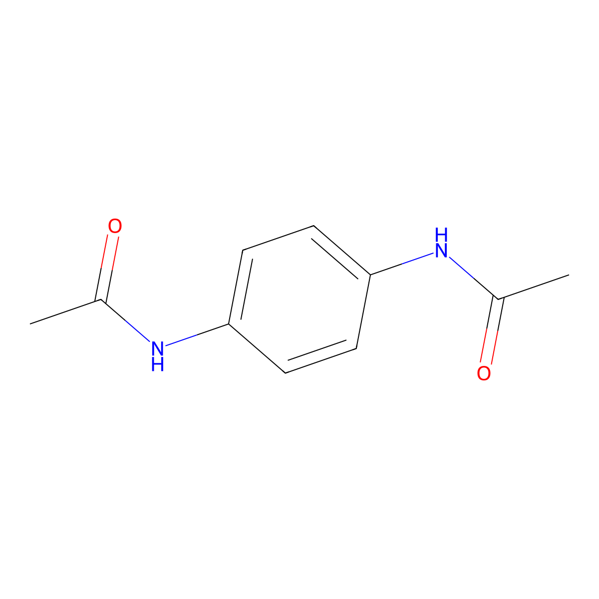 N,N'-diacetyl-p-phenylenediamine molecular structure, CAS 140-50-1