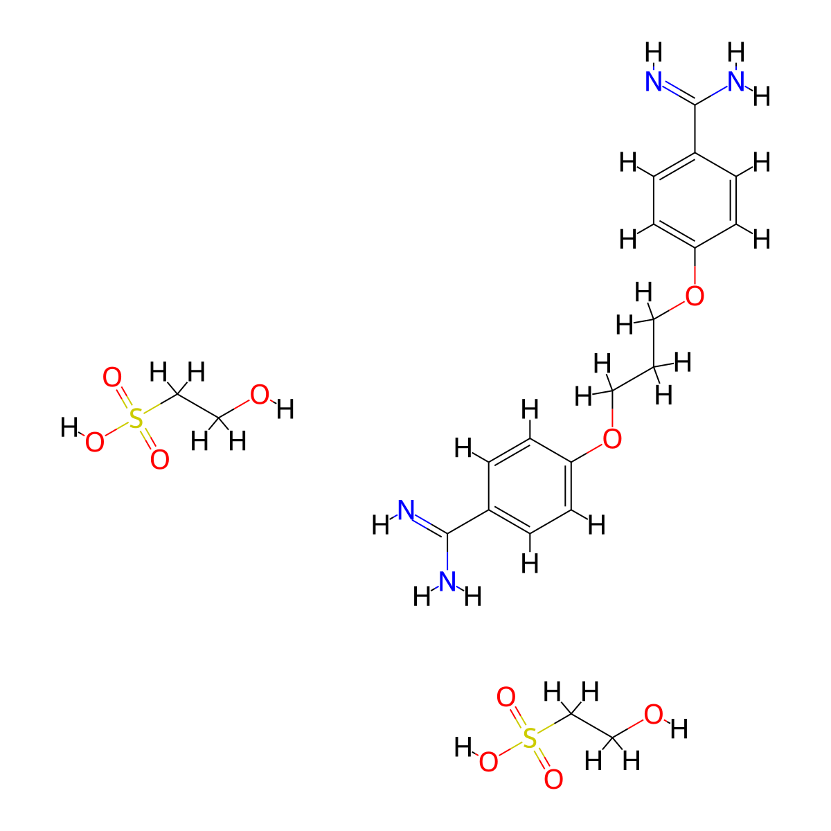 Propamidine isethionate molecular structure, CAS 140-63-6