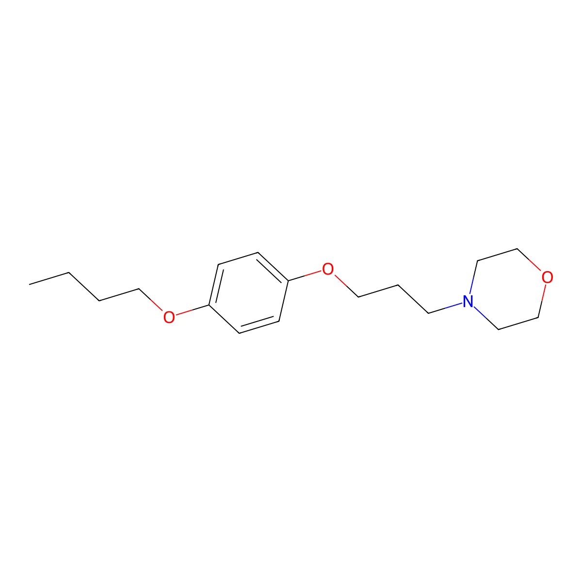 Pramoxine molecular structure, CAS 140-65-8