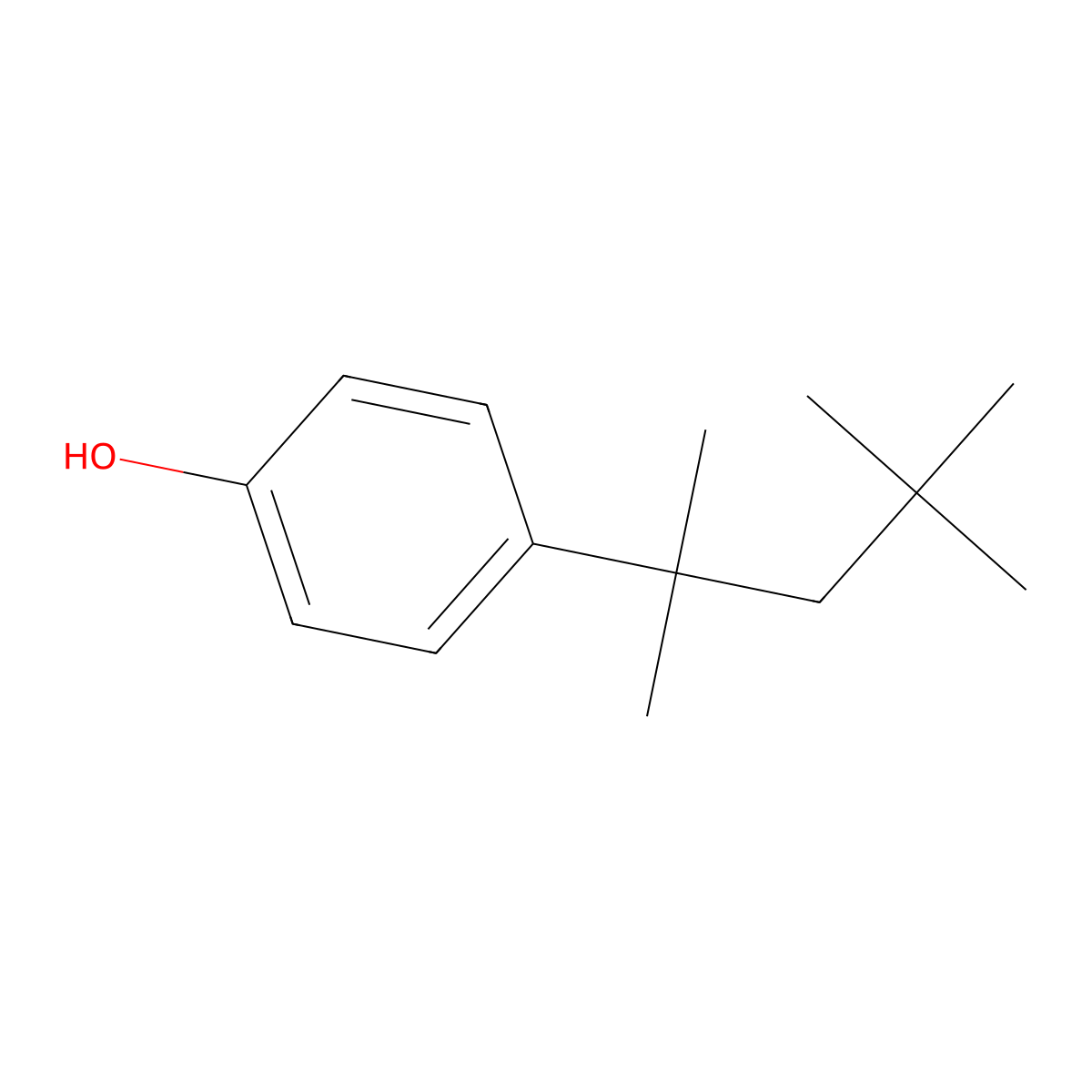 4-Tert-octylphenol molecular structure, CAS 140-66-9