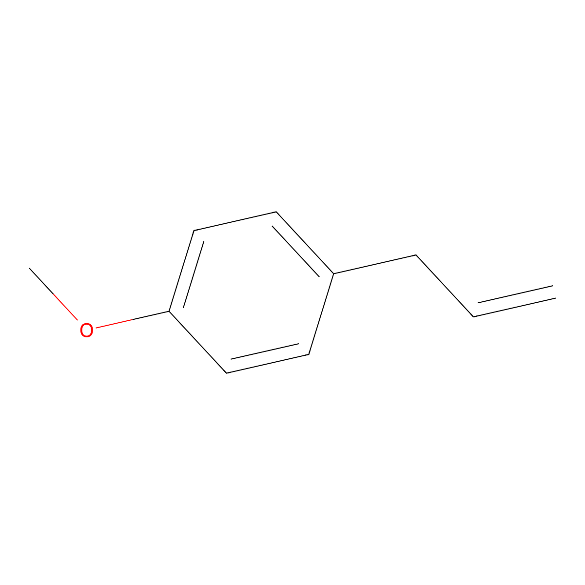 Estragole molecular structure, CAS 140-67-0