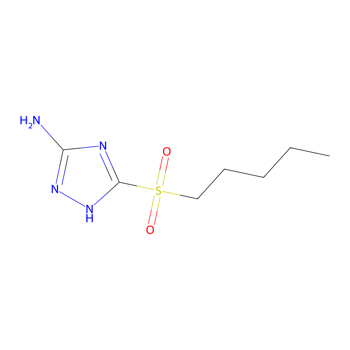 3-(pentylsulfonyl)-1H-1,2,4-triazol-5-amine molecular structure, CAS 1400026-80-3