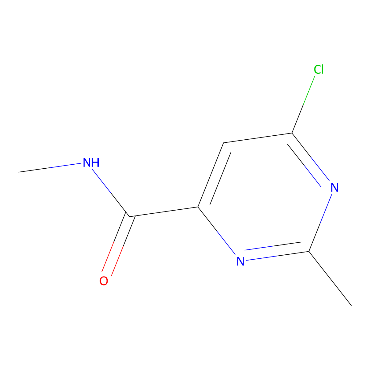 6-Chloro-N,2-dimethylpyrimidine-4-carboxamide molecular structure, CAS 1400062-85-2