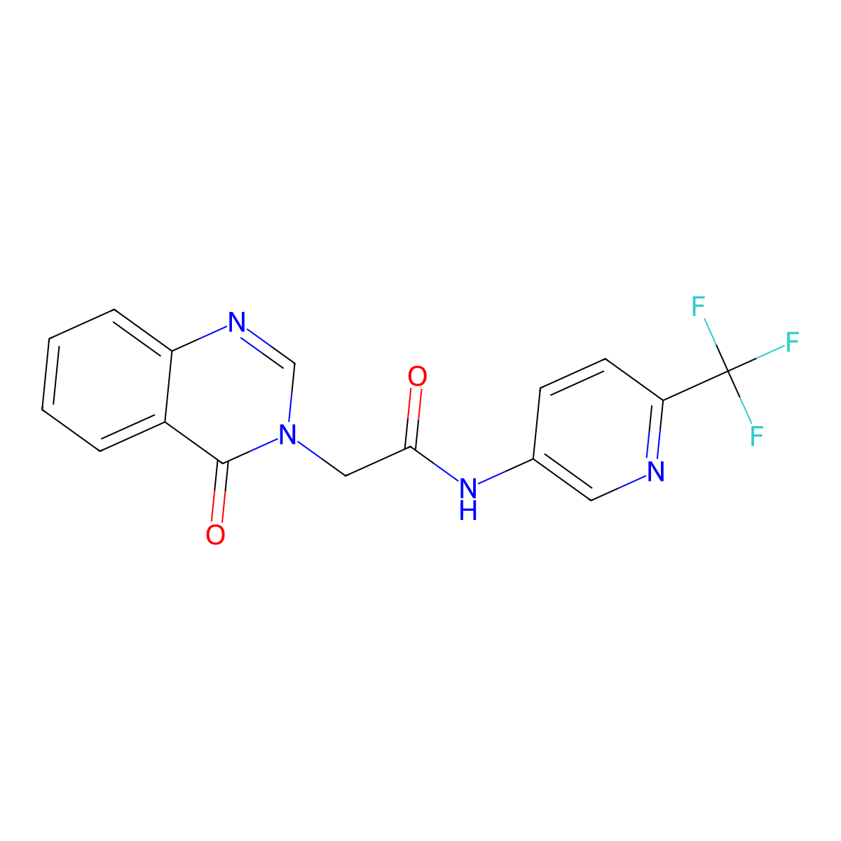 2-(4-oxoquinazolin-3(4H)-yl)-N-[6-(trifluoromethyl)pyridin-3-yl]acetamide molecular structure, CAS 1400063-83-3