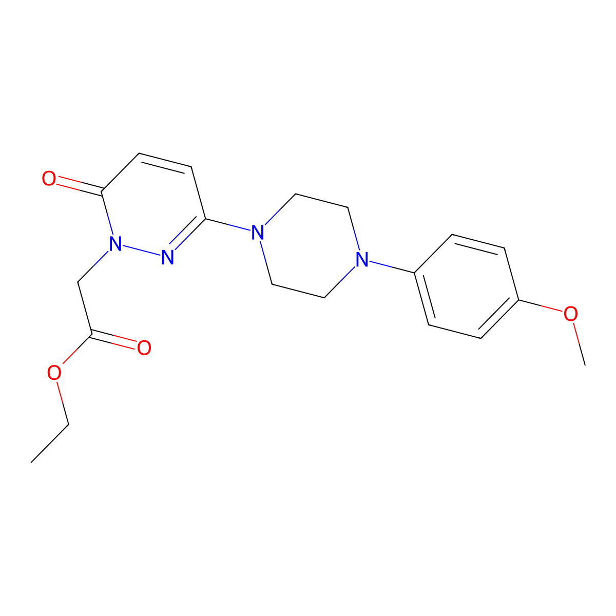 ethyl {3-[4-(4-methoxyphenyl)piperazin-1-yl]-6-oxopyridazin-1(6H)-yl}acetate molecular structure, CAS 1400069-06-8