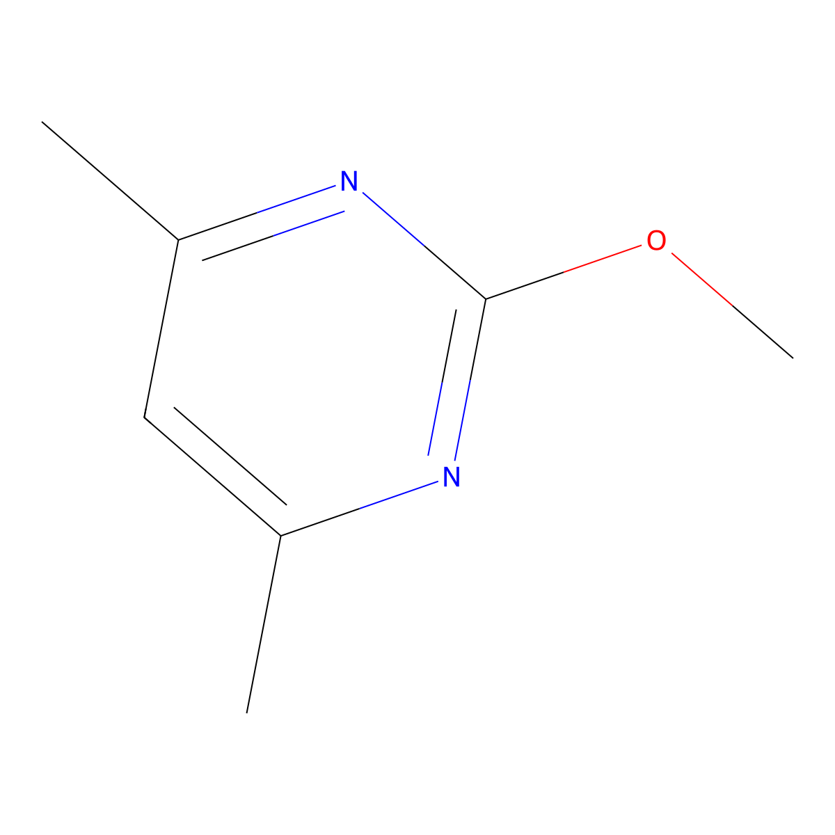 2-Methoxy-4,6-dimethylpyrimidine molecular structure, CAS 14001-61-7