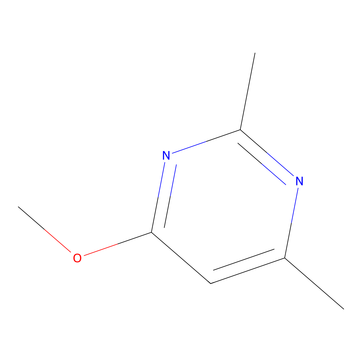 4-Methoxy-2,6-dimethylpyrimidine molecular structure, CAS 14001-62-8