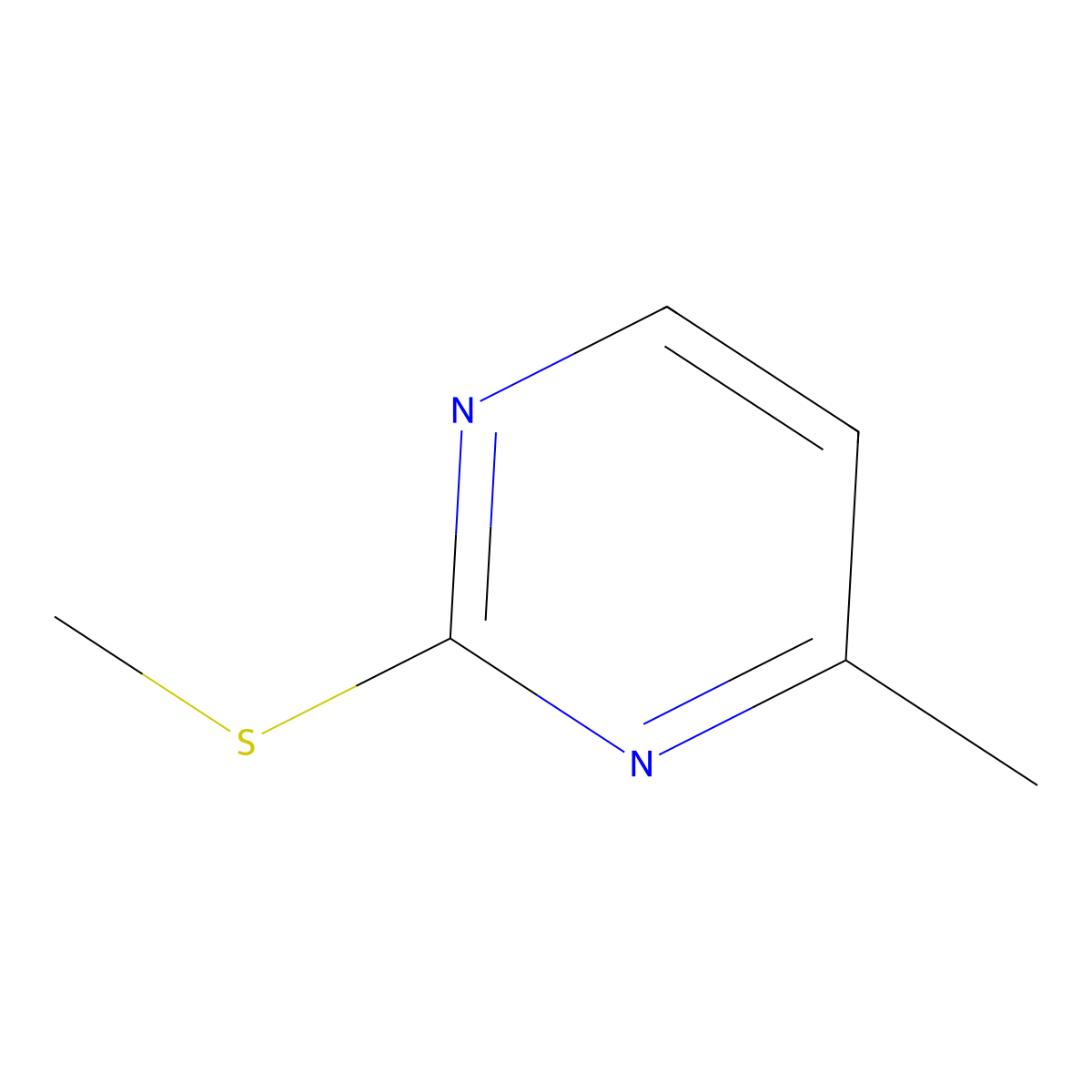 4-Methyl-2-(methylsulfanyl)pyrimidine molecular structure, CAS 14001-63-9