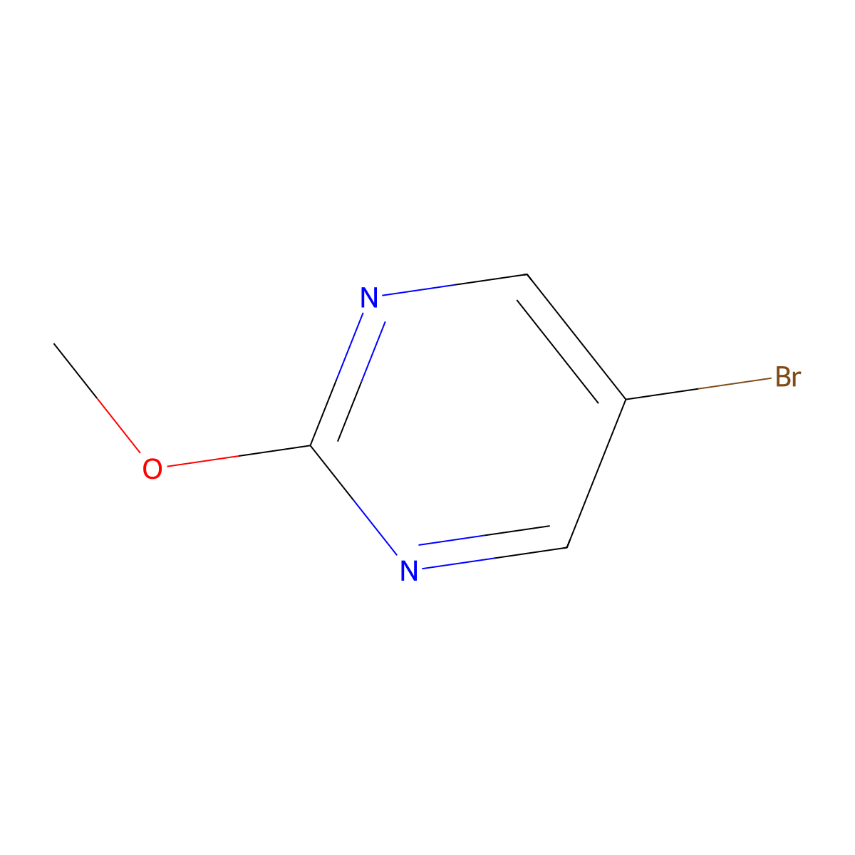 Pyrimidine, 5-bromo-2-methoxy- molecular structure, CAS 14001-66-2