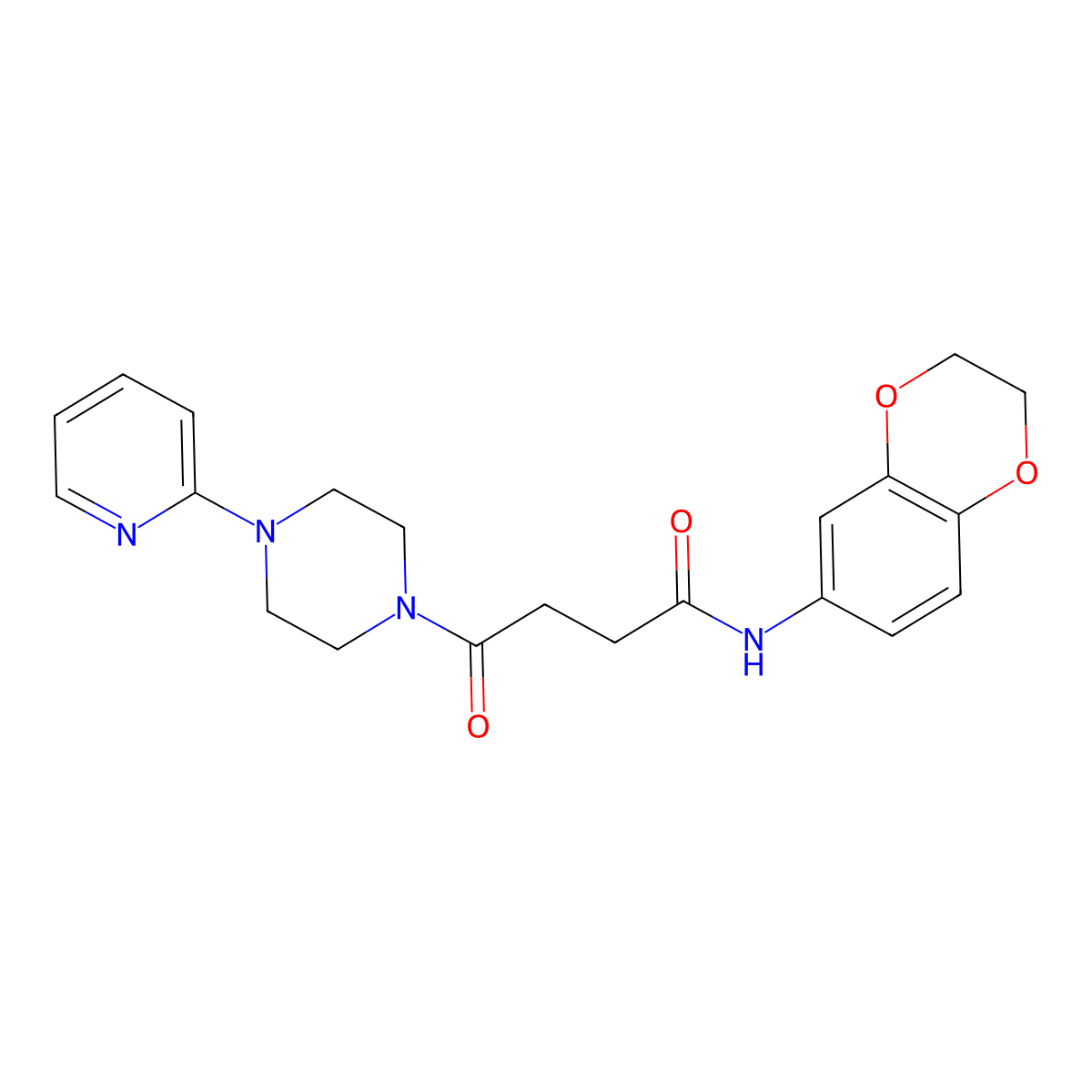 N-(2,3-dihydro-1,4-benzodioxin-6-yl)-4-oxo-4-[4-(2-pyridyl)piperazino]butanamide molecular structure, CAS 1400103-36-7