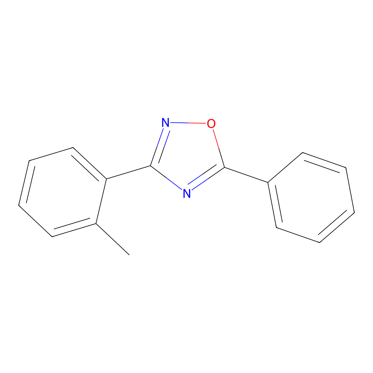 5-Phenyl-3-(o-tolyl)-1,2,4-oxadiazole molecular structure, CAS 1400191-58-3