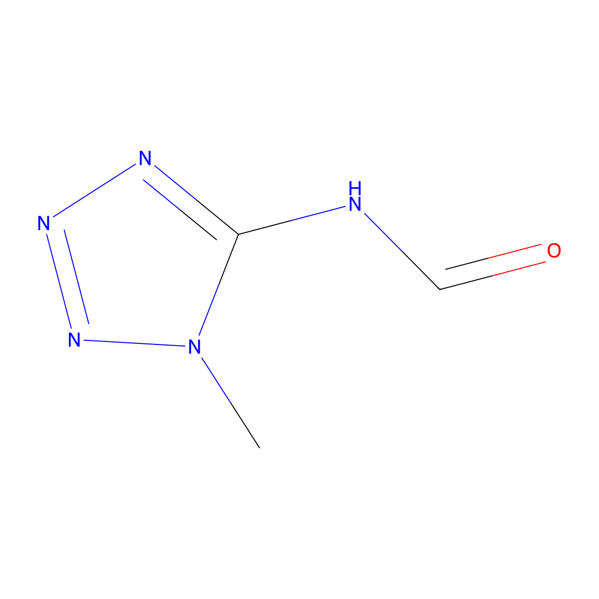 N-(1-methyl-1H-1,2,3,4-tetrazol-5-yl)formamide molecular structure, CAS 14002-03-0