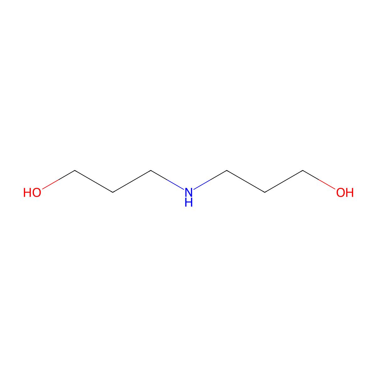 Dipropanolamine molecular structure, CAS 14002-33-6