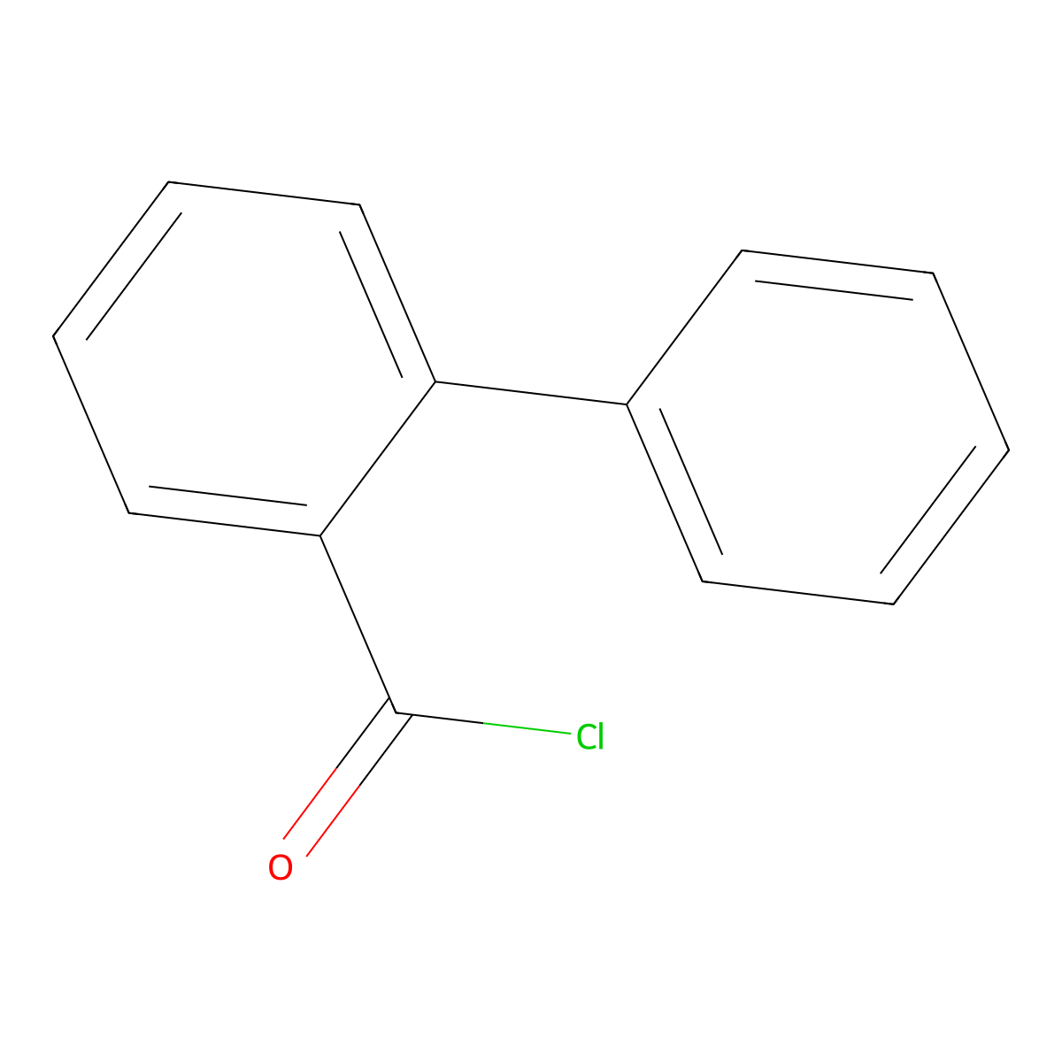 [1,1'-Biphenyl]-2-carbonyl chloride molecular structure, CAS 14002-52-9