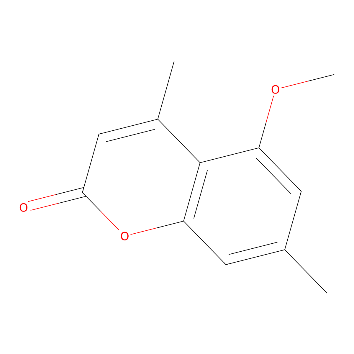 5-Methoxy-4,7-dimethylchromen-2-one molecular structure, CAS 14002-98-3