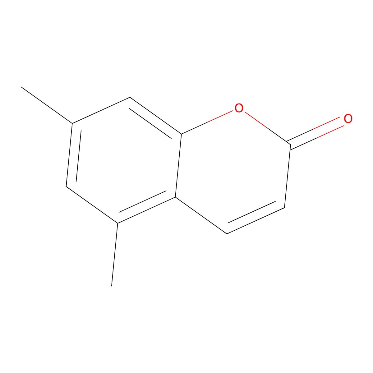 5,7-Dimethylcoumarin molecular structure, CAS 14002-99-4