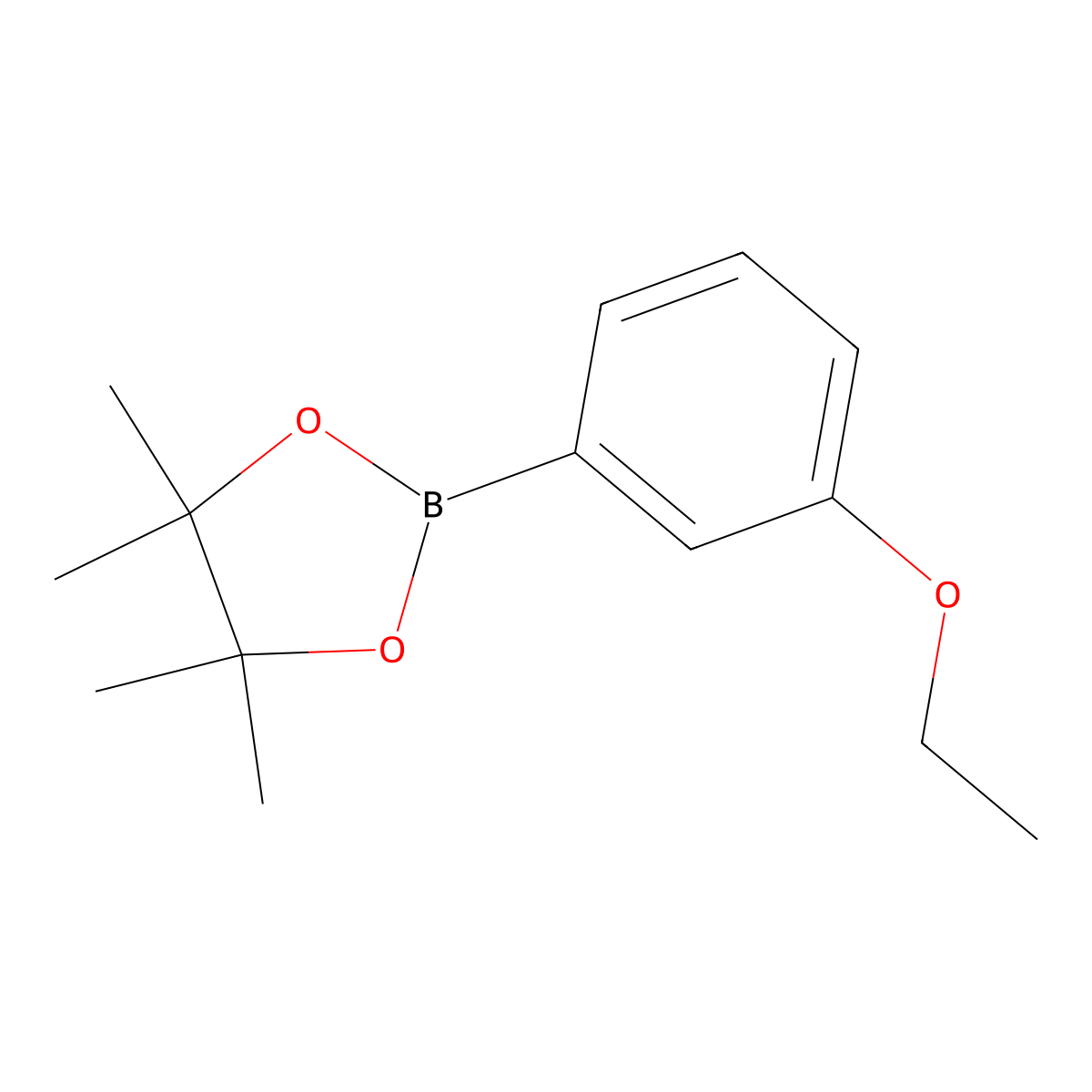 2-(3-Ethoxyphenyl)-4,4,5,5-tetramethyl-1,3,2-dioxaborolane molecular structure, CAS 1400274-77-2