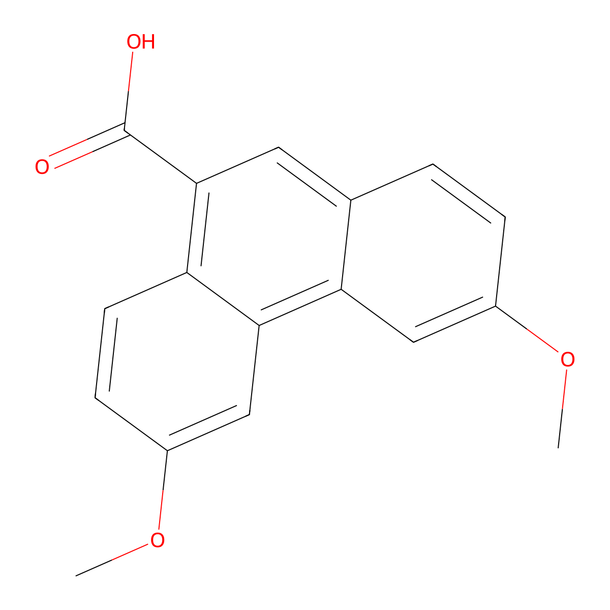 3,6-Dimethoxyphenanthrene-9-carboxylic acid molecular structure, CAS 1400275-32-2