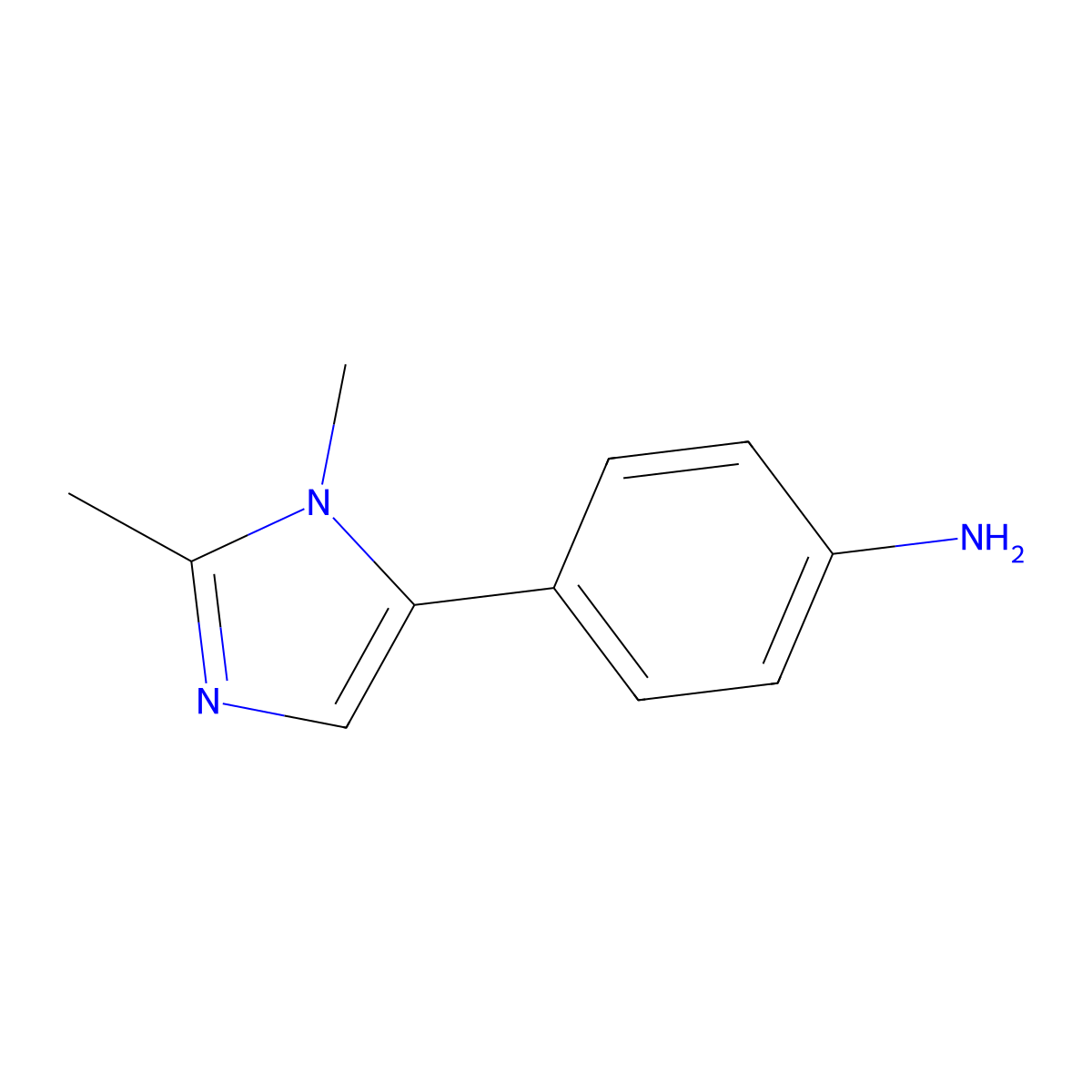 4-(1,2-dimethyl-1H-imidazol-5-yl)aniline molecular structure, CAS 1400287-81-1