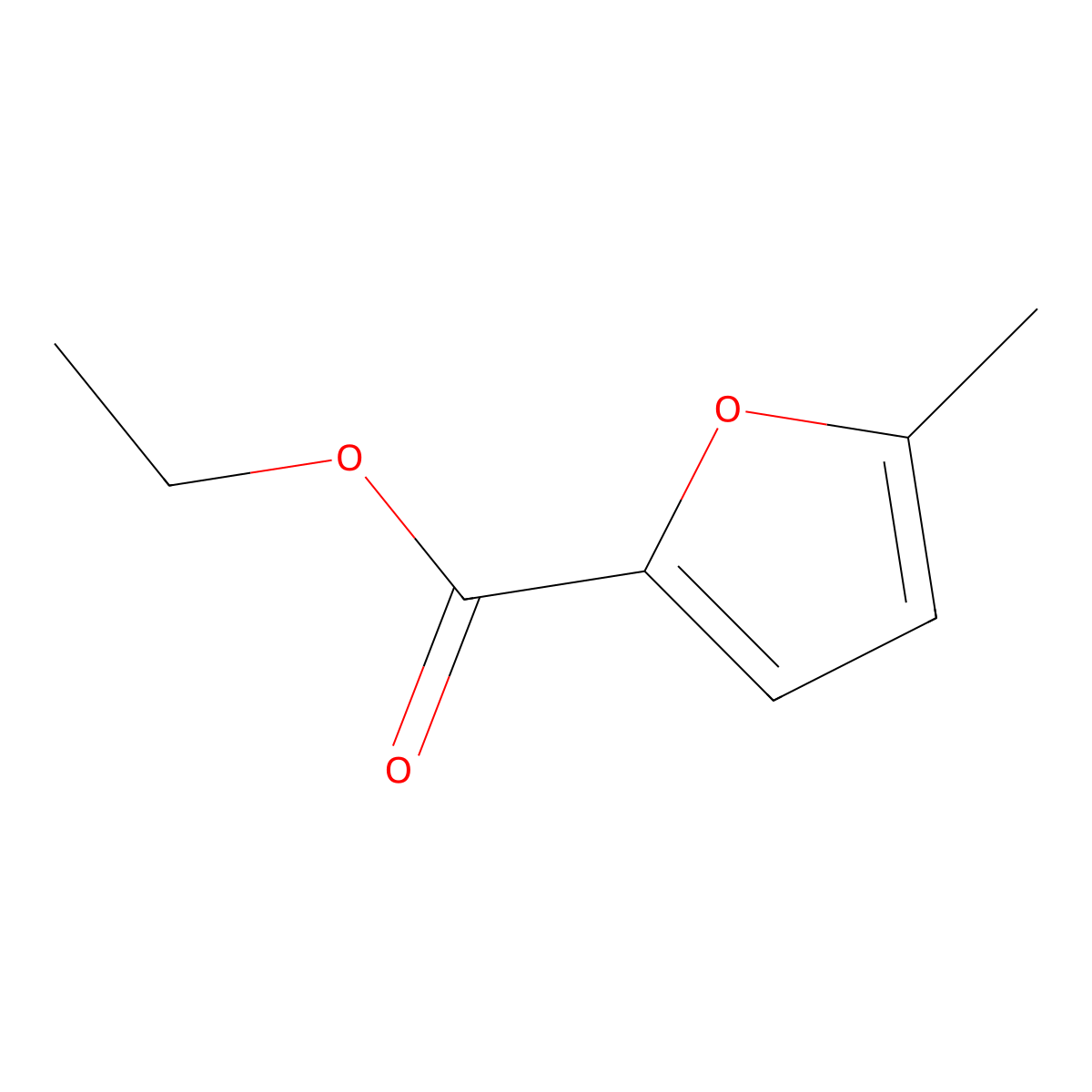 2-Furancarboxylic acid, 5-methyl-, ethyl ester molecular structure, CAS 14003-12-4