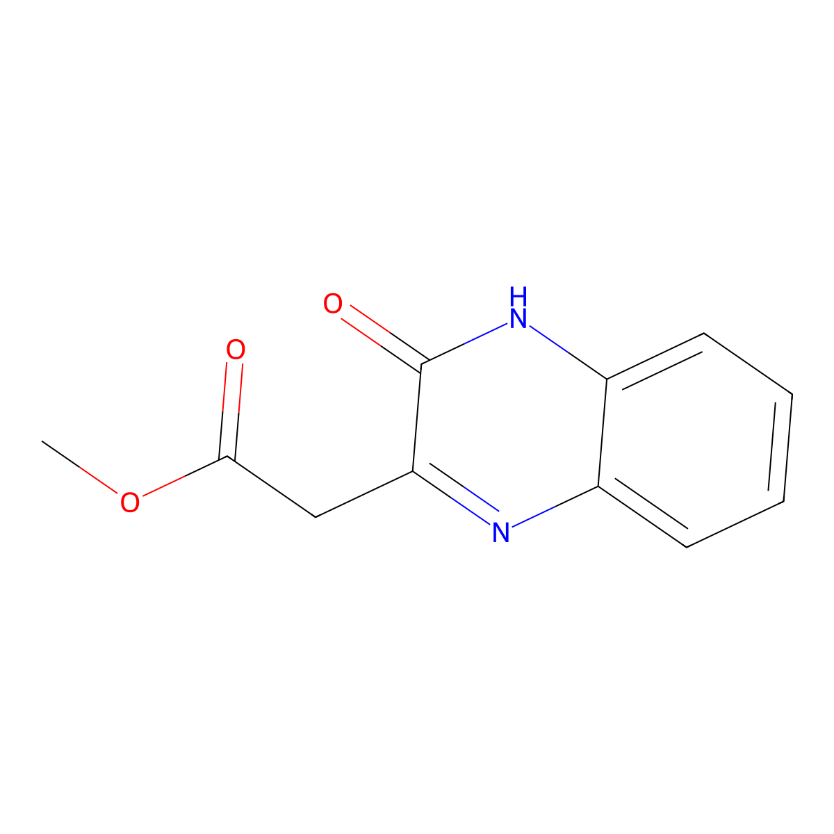 methyl 2-(3-oxo-4H-quinoxalin-2-yl)acetate molecular structure, CAS 14003-35-1