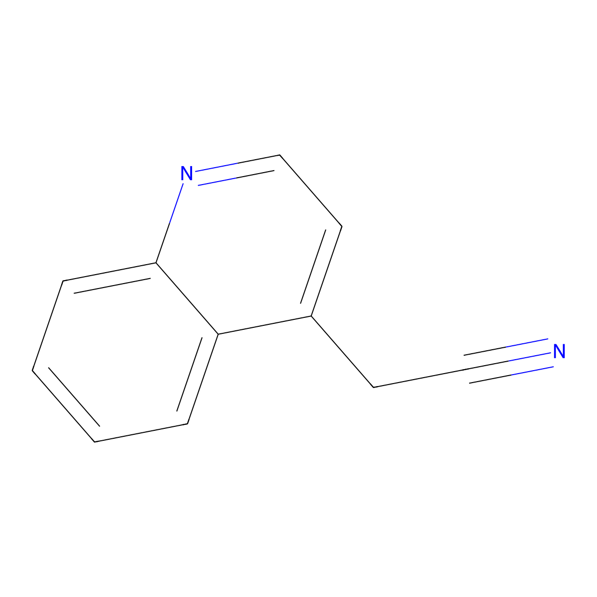 4-Quinolineacetonitrile molecular structure, CAS 14003-46-4