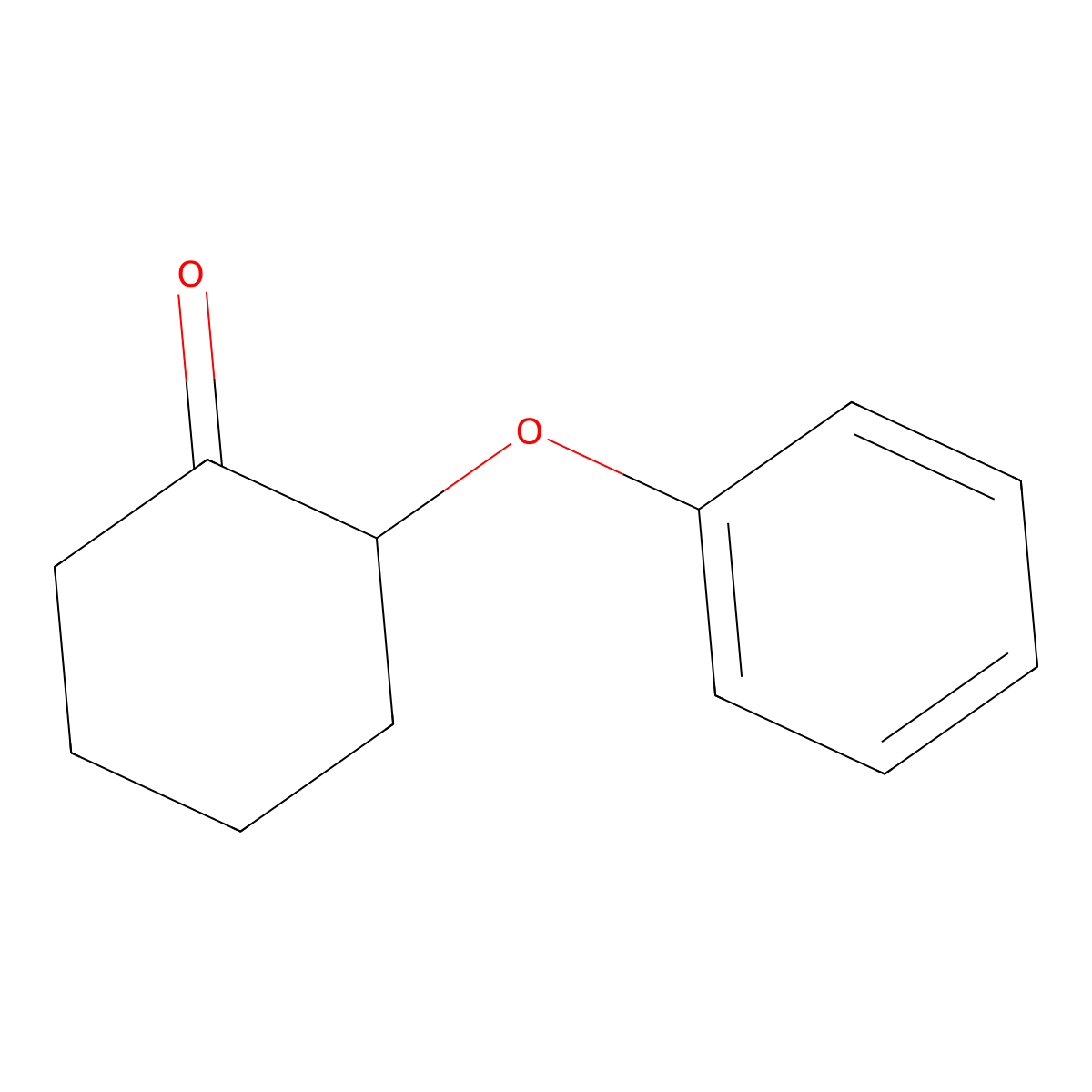 2-Phenoxycyclohexanone molecular structure, CAS 14004-19-4