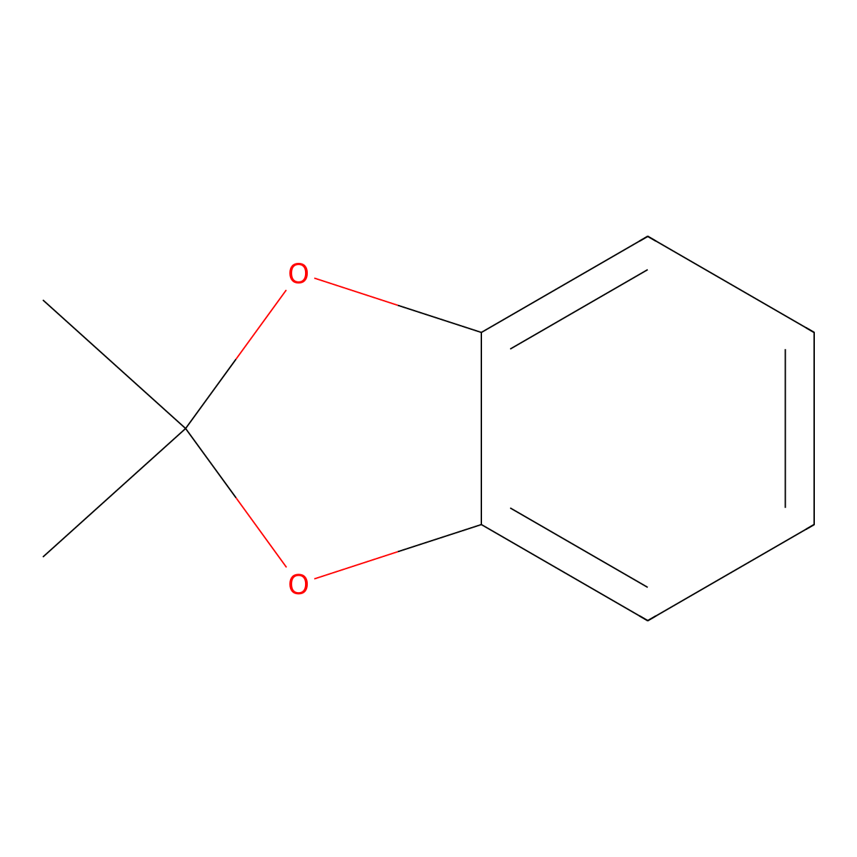 2,2-dimethyl-2H-1,3-benzodioxole molecular structure, CAS 14005-14-2