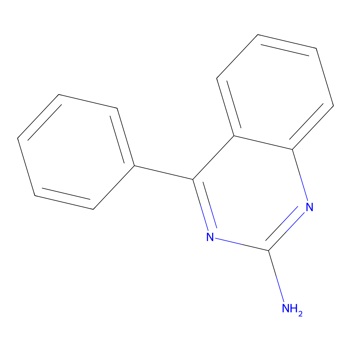 4-Phenylquinazolin-2-amine molecular structure, CAS 14005-50-6