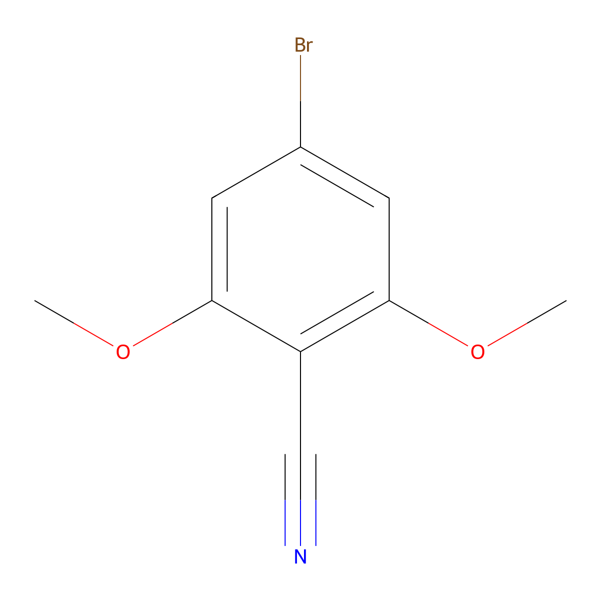 4-Bromo-2,6-dimethoxybenzonitrile molecular structure, CAS 1400503-15-2