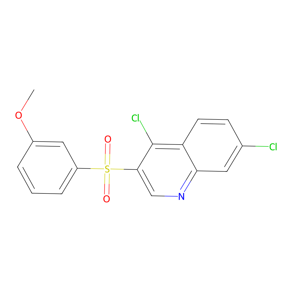 4,7-Dichloro-3-[(3-methoxyphenyl)sulfonyl]quinoline molecular structure, CAS 1400541-28-7