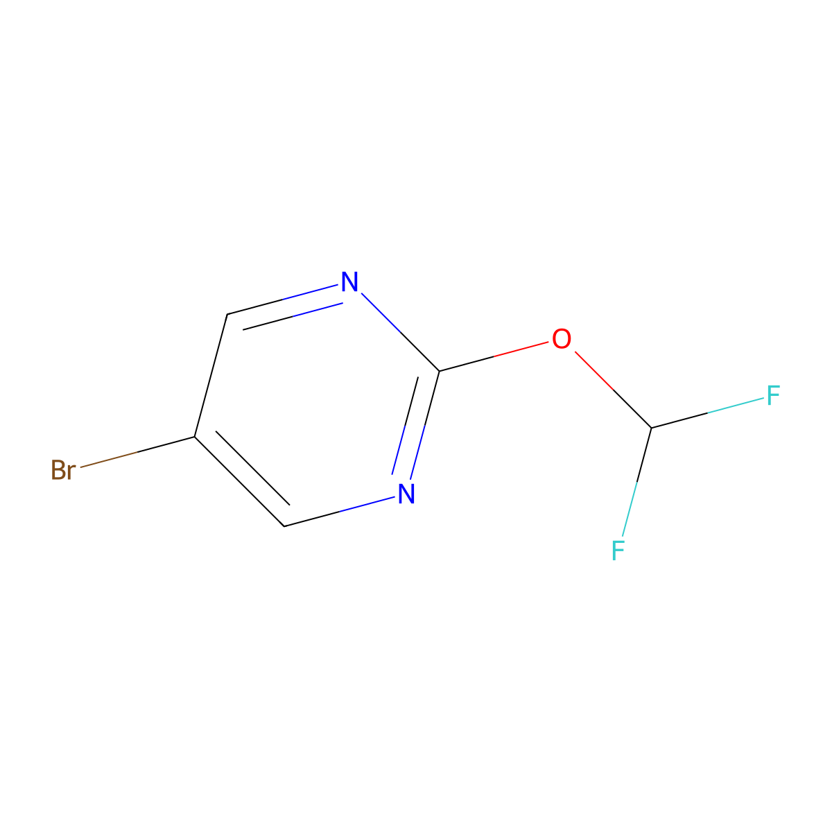 5-Bromo-2-(difluoromethoxy)pyrimidine molecular structure, CAS 1400581-05-6