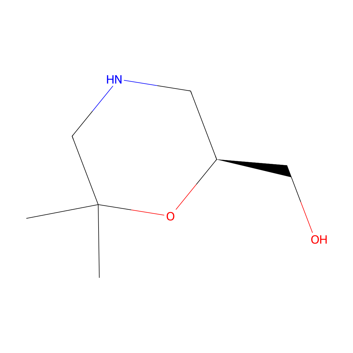 (S)-(6,6-Dimethylmorpholin-2-yl)methanol molecular structure, CAS 1400589-79-8