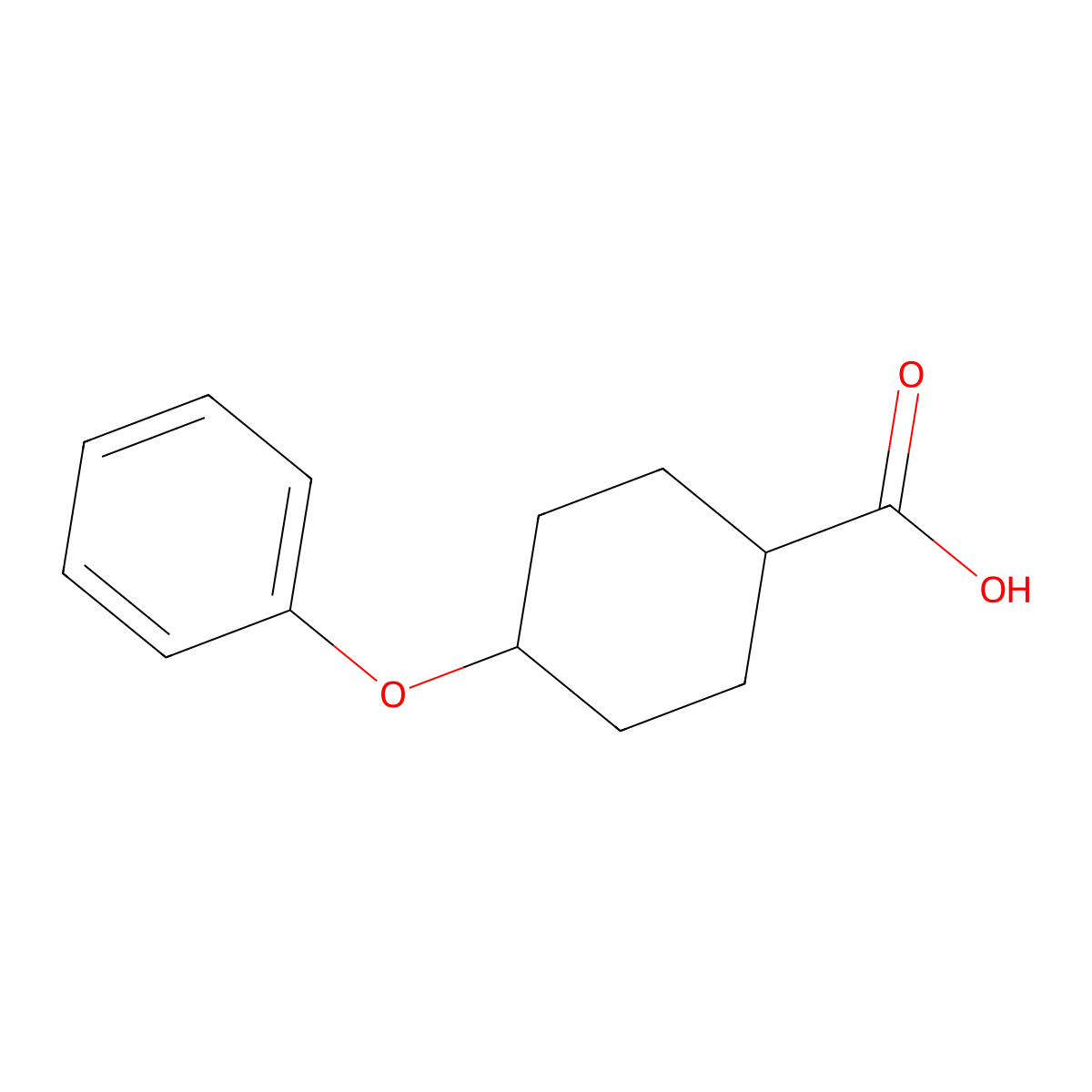 4-Phenoxycyclohexane-1-carboxylic acid molecular structure, CAS 1400591-99-2