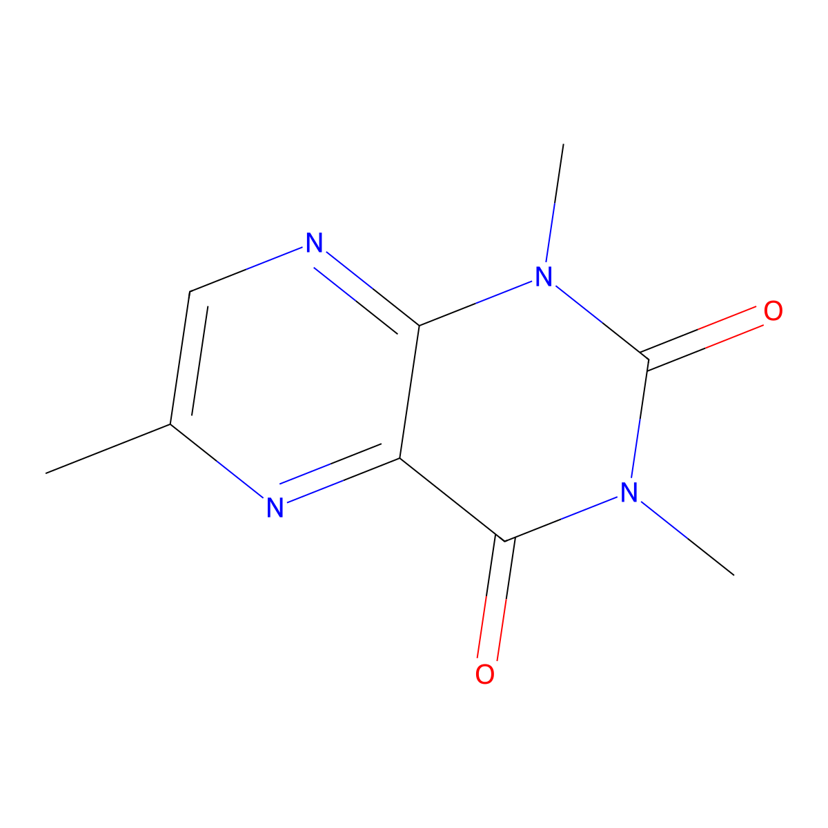 1,3,6-trimethyl-2,4(1H,3H)-pteridinedione molecular structure, CAS 14006-06-5