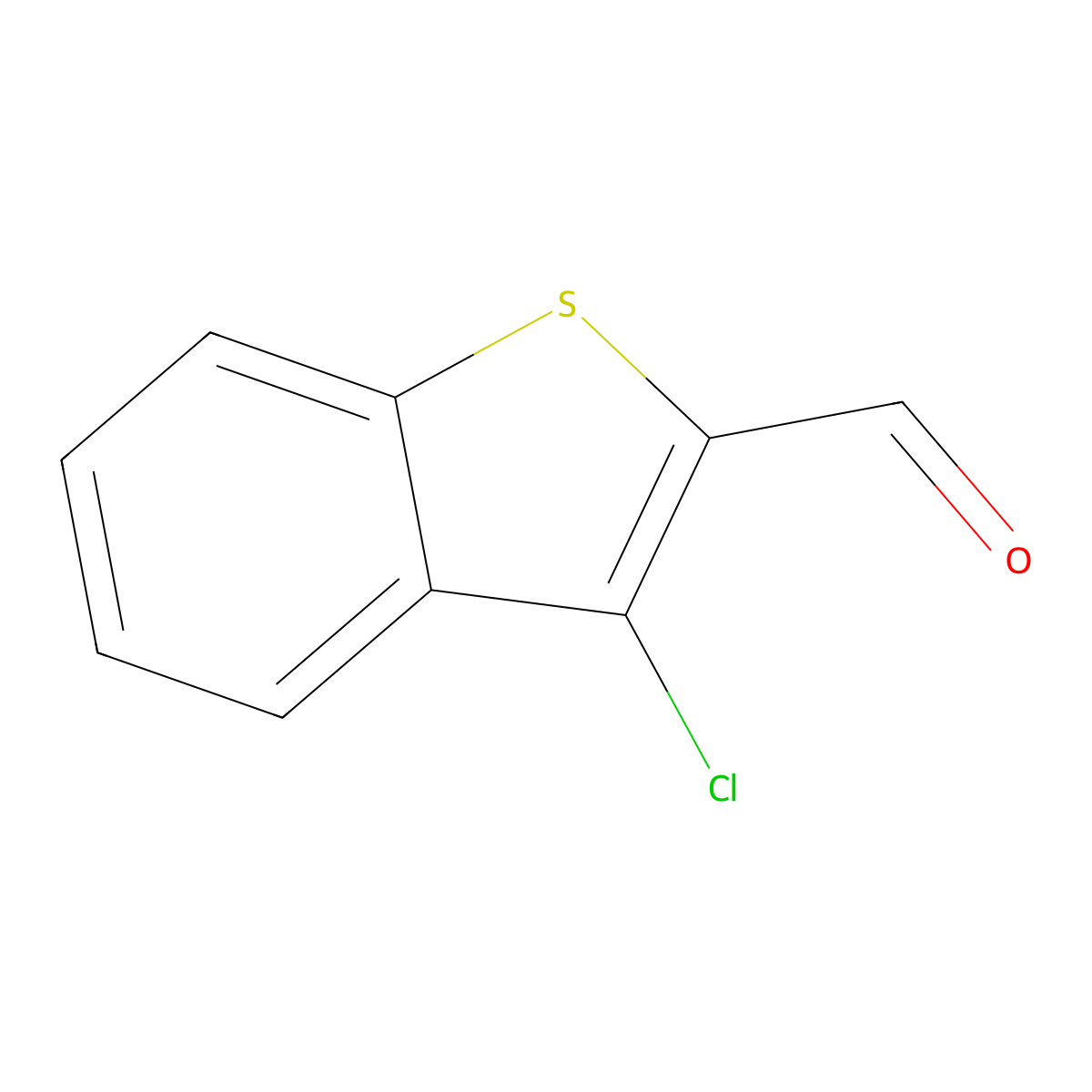 3-Chloro-1-benzothiophene-2-carbaldehyde molecular structure, CAS 14006-54-3